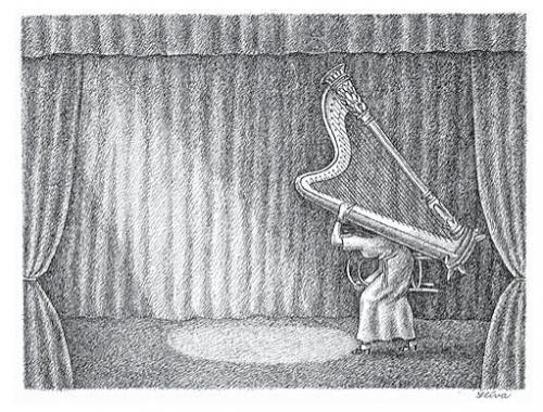 Cartoon: Harp (medium) by Jiri Sliva tagged music