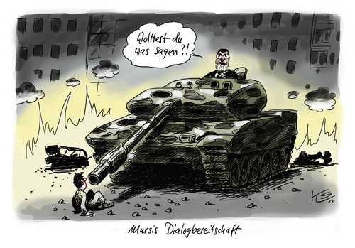 Cartoon: Dialog (medium) by Stuttmann tagged ägypten,mursi