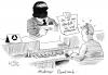 Cartoon: Überfall (small) by Stuttmann tagged dredner,bank,commerzbank,allianz,fusion,übernahme,bankenübernahme