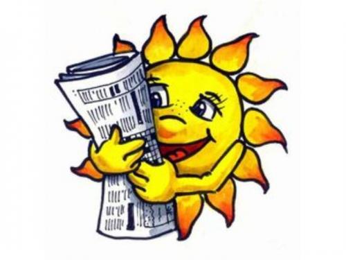 Cartoon: Zeitung - Newspaper (medium) by Abonaut tagged sonne,lachen,morgen,morgenstund,zeitung,tageszeitung,tbm,papertown,abovalley
