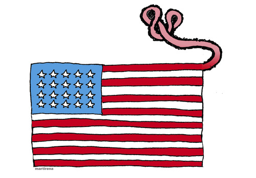 Cartoon: Ebola in USA (medium) by martirena tagged ebola,usa