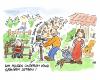 Cartoon: Grenzen setzen (small) by achecht tagged kind kinder familie eltern grenzen setzen erziehung zaun bauen handwerk heimwerker heimwerken gartenarbeit