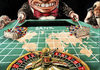 Cartoon: game over (small) by Rainer Ehrt tagged banken,euro,europa,dollar,finanzkrise,staatsfinanzen,spekulation
