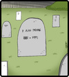 Cartoon: P. Alan Drome (small) by cartertoons tagged death,grave,palindromes