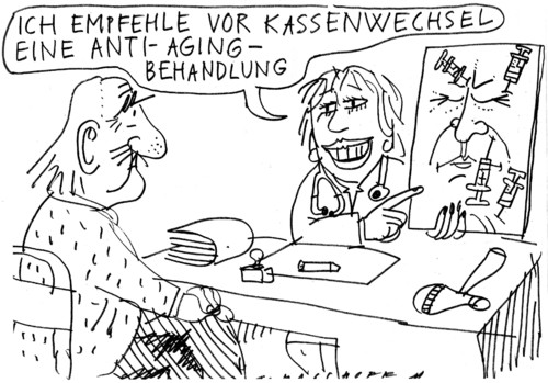 Cartoon: Anti-Aging (medium) by Jan Tomaschoff tagged anti,aging,alter,gesundheit,krankenkasse,anti aging,alter,gesundheit,krankenkasse,anti,aging