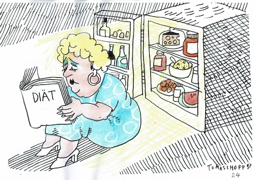 Cartoon: Diät (medium) by Jan Tomaschoff tagged ernährung,gesundheit,diät,übergewicht,ernährung,gesundheit,diät,übergewicht