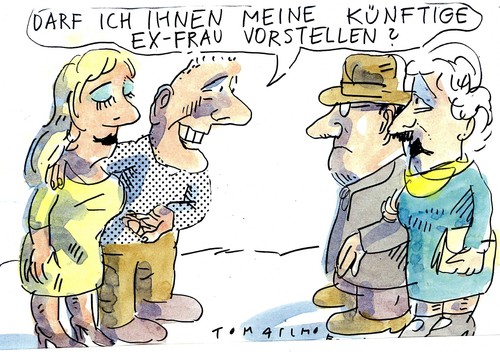 Cartoon: Partnerschaft (medium) by Jan Tomaschoff tagged ehe,partnerschaft,trennung,ehe,partnerschaft,trennung