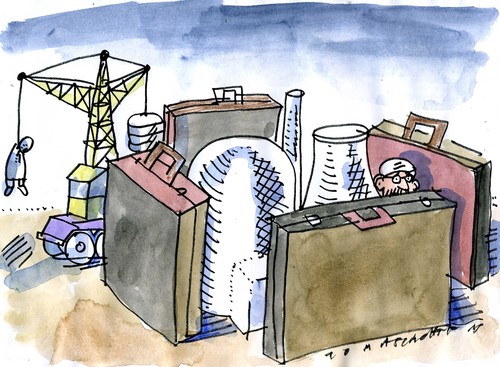 Cartoon: politische Lösung (medium) by Jan Tomaschoff tagged iran,atom,diplomatie,iran,atom,diplomatie