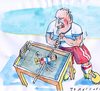Cartoon: tischtennis (small) by Jan Tomaschoff tagged sport,tischtennis,behinderung,treffer,einzelspieler,einzelgänger