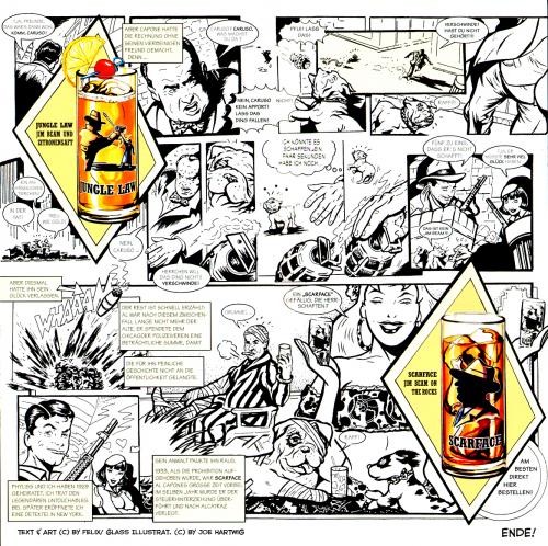 Cartoon: Getränkekarten Comic Part 03 (medium) by FeliXfromAC tagged getränkekarte,reinhard,horst,design,line,prohibition,comic,beaverage,card,roaring,twenties,gangster,crime,al,capone,poster,felix,alias
