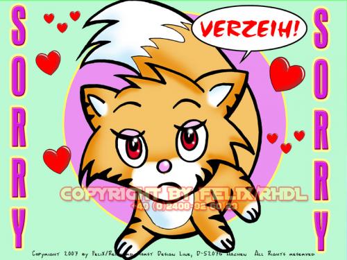 Cartoon: sorry-verzeih mir (medium) by FeliXfromAC tagged nice,animals,tiere,tier,logos,sympathiefiguren,mascots,wallpapers,characters,characterdesign,figuren,hey,melde,dich,whimsical,felix,alias,design,line,red,love,herzen,beziehung,aachen,katze,cat,sorry,greeting,card,
