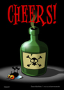 Cartoon: Cheers! (small) by volkertoons tagged volkertoons,cartoon,comic,karte,grußkarte,postkarte,gereeting,card,fliege,flie,gift,poison,prost,cheers,lustig,humor,spaß,fun,funny