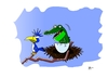 Cartoon: Addoption (small) by Tricomix tagged krokodil,vogel,nest,adoption,ast,baum,gefahr,tod