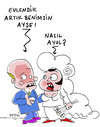 Cartoon: Besitz (small) by Hayati tagged ehe,frau,mann,adam,eva,hayati,boyacioglu,berlin