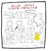 Cartoon: GELBE WESTE (small) by Hayati tagged france,frankreich,fransa,gelbe,weste,westen,sari,yelek,protest,emmanuel,macron,cartoon,hayati,boyacioglu