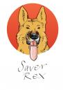 Cartoon: Saver Rex (small) by Kossak tagged kommissar,rex,schäferhund,shepherd,tv,krimi,sex,condom,kondom,schutz,save,contraception,dog,hund,verhütung