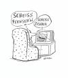 Cartoon: Scheiss Fernsehn (small) by Kossak tagged tv television fernsehen zuseher medien show sendung audience