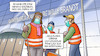 Cartoon: BER-Eröffnung und Lockdown (small) by Harm Bengen tagged zufall,berlin,flughafen,arbeiter,halloween,corona,lockdown,ber,eröffnung,harm,bengen,cartoon,karikatur