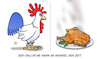 Cartoon: Frankreich-Unruhen (small) by Harm Bengen tagged gallischer,hahn,brathähnchen,teller,unruhen,polizeigewalt,mord,verkehrkontrolle,jugendliche,frankreich,harm,bengen,cartoon,karikatur