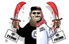 Cartoon: Freund Saudi-Arabien (small) by Harm Bengen tagged freund,feind,saudi,arabien,is,islamisten,wahabismus,terror,hinrichtungen,deutschland,stempel,waffenlieferungen,wirtschaft,harm,bengen,cartoon,karikatur