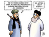 Cartoon: Gottesstaat (small) by Harm Bengen tagged gottesstaat,taliban,islamisten,radikal,pastor,kirche,pastorentochter,merkel,bundeskanzlerin,bundespräsident