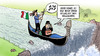 Cartoon: Italienische Banken (small) by Harm Bengen tagged italienische,banken,italien,ministerpräsident,renzi,bankenkrise,wirtschaft,fallschirm,gondel,wasserfall,harm,bengen,cartoon,karikatur
