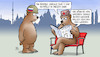 Cartoon: Mai-Parolen in Russland (small) by Harm Bengen tagged parole,heraus,zum,ersten,mai,bären,moskau,stahlhelm,russland,ukraine,krieg,harm,bengen,cartoon,karikatur
