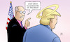 Cartoon: Mueller-Schein (small) by Harm Bengen tagged president,heiligenschein,usa,trump,russland,affäre,sonderermittler,justizminister,mueller,report,harm,bengen,cartoon,karikatur