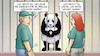 Cartoon: Panda-Staatsakt (small) by Harm Bengen tagged panda,staatsakt,merkel,xi,deutschland,china,berlin,zoo,chinesen,dressur,geld,harm,bengen,cartoon,karikatur