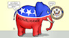 Cartoon: Republikaner-Chaos (small) by Harm Bengen tagged republikaner,chaos,usa,repräsentantenhaus,rüssel,arsch,wahlen,mccarthy,elefant,harm,bengen,cartoon,karikatur
