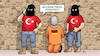 Cartoon: Türkei-Geiseln (small) by Harm Bengen tagged türkei,geiseln,verhaftungen,henker,folterer,deutschland,gefangener,polizei,erpressung,harm,bengen,cartoon,karikatur