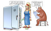 Cartoon: Vermögen auf Eis (small) by Harm Bengen tagged vermögen,eis,geld,kühlschrank,eingefroren,sanktionen,eu,europa,stier,russland,ukraine,krieg,einmarsch,angriff,harm,bengen,cartoon,karikatur