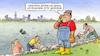 Cartoon: Wasser und Säcke (small) by Harm Bengen tagged sandsäcke,geldsäcke,hochwasser,klimawandel,klimakatastrophe,starkregen,überschwemmung,flutkatastrophe,harm,bengen,cartoon,karikatur