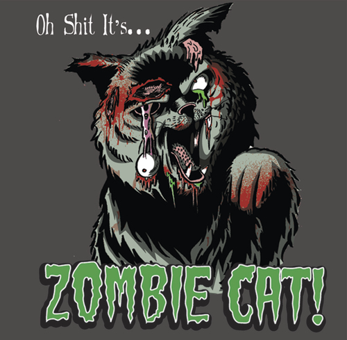 funny zombie. tagged zombie,cat,funny,