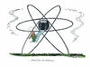 Cartoon: Kernproblem (small) by mandzel tagged atomausstieg,merkel,kernproblem,kernkraft