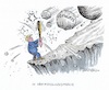 Cartoon: Trump auf schwierigem Posten (small) by mandzel tagged trump,usa,impeachment,demokraten,wahlen,ukraine,australien