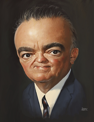 Cartoon: J. Edgar Hoover (medium) by rocksaw tagged caricature,study,edgar,hoover