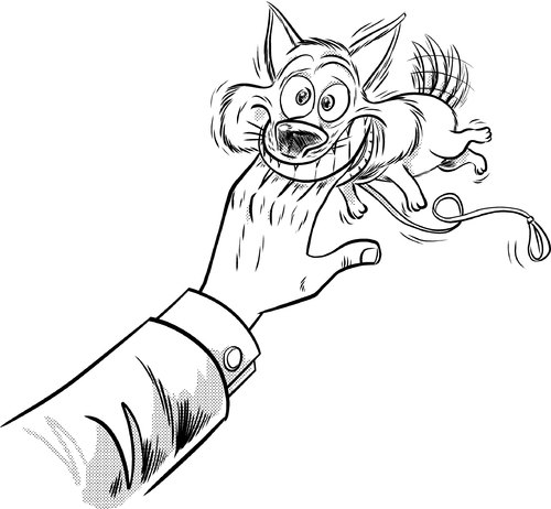 Cartoon: Biting the hand that feeds you (medium) by ian david marsden tagged marsden,illustration,cartoon,wedeln,schwanz,treu,laecheln,beissen,suess,huendchen,hund,wagging,tail,cute,smile,hand,biting,bite,doggie,dog,illustration,hunde,tiere