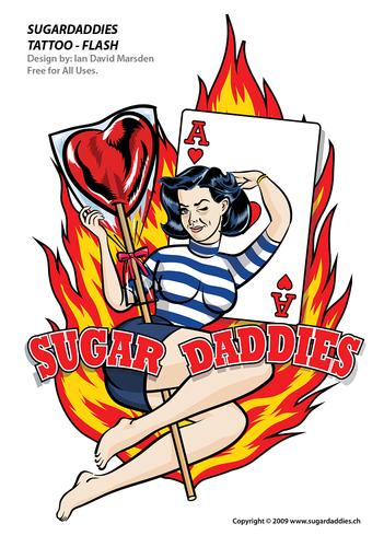 Cartoon: Tattoo Flash Pinup Sugardaddies (medium) by marsden tagged tattoo 