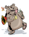 Cartoon: Der Berner Baer (small) by ian david marsden tagged bern,berne,schweiz,swiss,suisse,bear,baer,cartoon,marsden