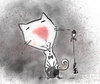 Cartoon: Purrfect night (small) by Garrincha tagged cats,animals,coolness