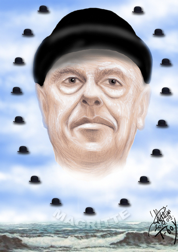 Cartoon: MAGRITTE (medium) by T-BOY tagged magritte