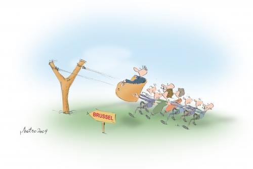 Cartoon: european parlament election (medium) by geomateo tagged europa,parlament,brussel,election,elections,european,eu