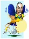 Cartoon: Paradise Bird (small) by Pohlenz tagged soccer football fußball brasilia ronaldinho