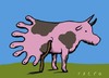 Cartoon: cow (small) by alexfalcocartoons tagged cow