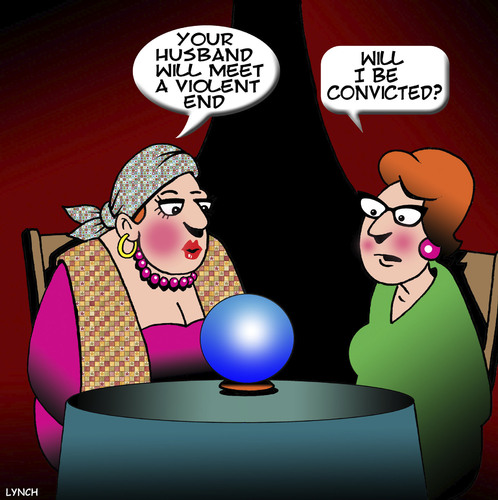 Cartoon: Crystal ball (medium) by toons tagged fortune,teller,crystal,ball,murder,conviction,the,future,divorce,fortune,teller,crystal,ball,murder,conviction,the,future,divorce