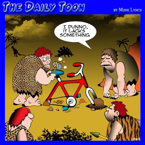 Cartoon: The Wheel (medium) by toons tagged bicycle,inventions,the,wheel,caveman,critics,mother,of,invention,bicycle,inventions,the,wheel,caveman,critics,mother,of,invention