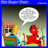 Cartoon: Devil (small) by toons tagged demons,devil,heated,conversations,arguments