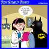 Cartoon: Eye test (small) by toons tagged optometrist,batman,short,sighted,eye,testing,bats,blindness