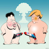 Cartoon: Its all about size (small) by toons tagged north,korea,donald,trump,kim,jung,un,nuclear,weapons,usa,armageddon